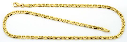 Foto 2 - Flache Steganker Goldkette und Armband massiv Gelb Gold, K2213