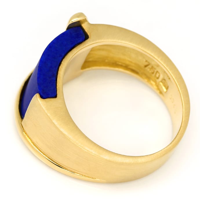 Foto 3 - Design-Ring Lapislazuli und Brillanten in 18K Gelbgold, S1481