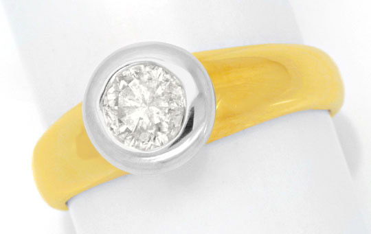 Foto 2 - Halbkaräter Solitär-Diamant-Ring massiv 18K Gold, S3875